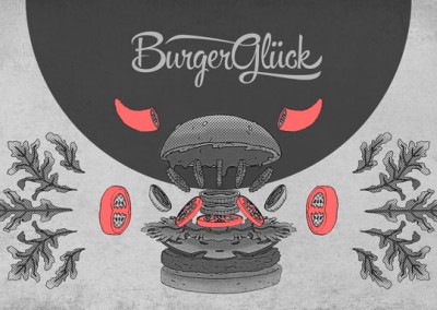 Bürgerglück | Illustration + Speisekarte