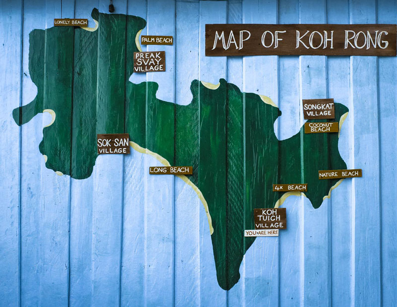 map Koh Rong Cambodia