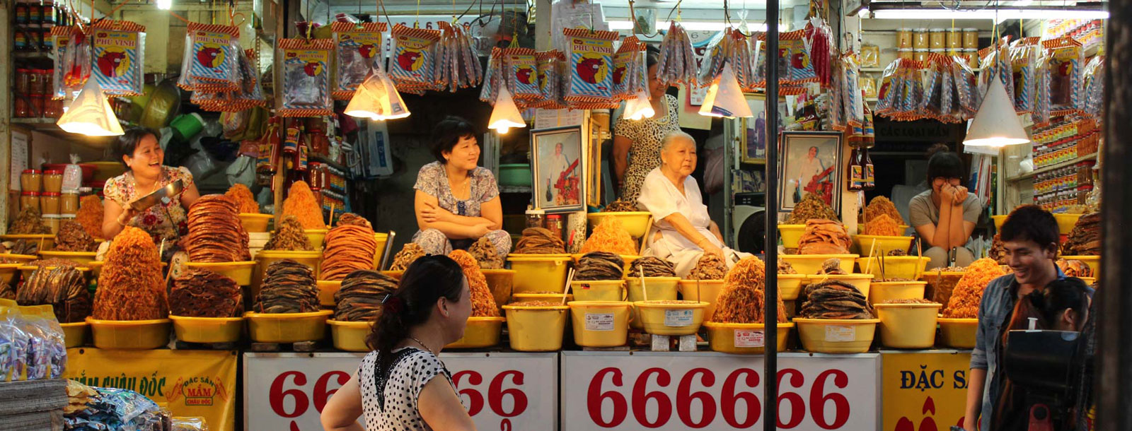 der markt in Chau Doc to Ho Chi Minh