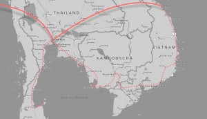 Backpacking Südostasien eine Karte